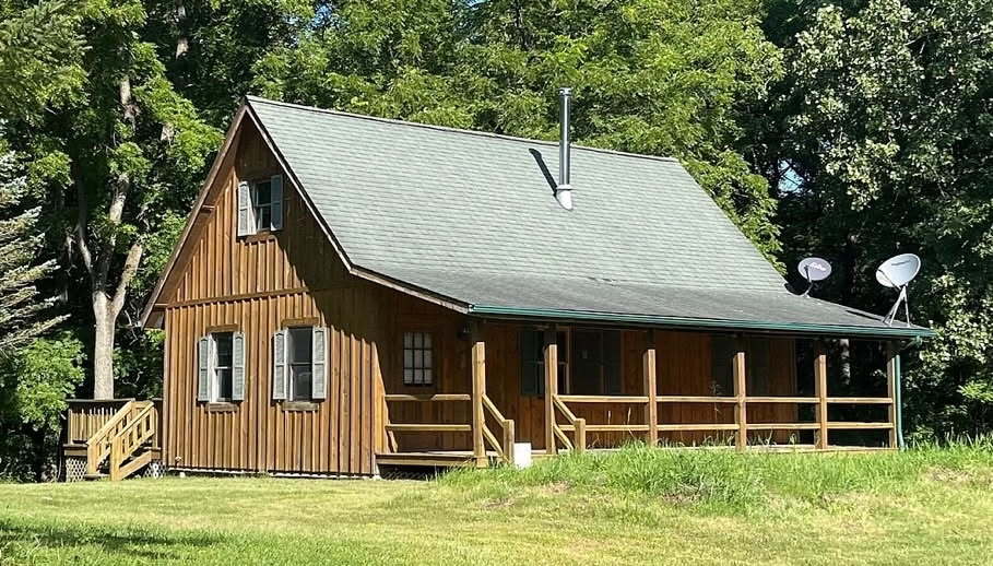 a house view with a garden space
