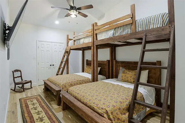 a living room with chairs