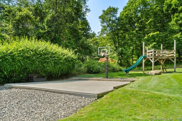 a view of a volley ball court