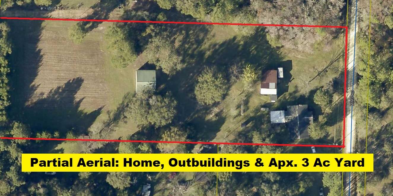 401 Mims Road DeFuniak Springs, FL 32433 - Photo 72 of 78 Aerial - Home, Outbuildings & Apx. 3 Ac