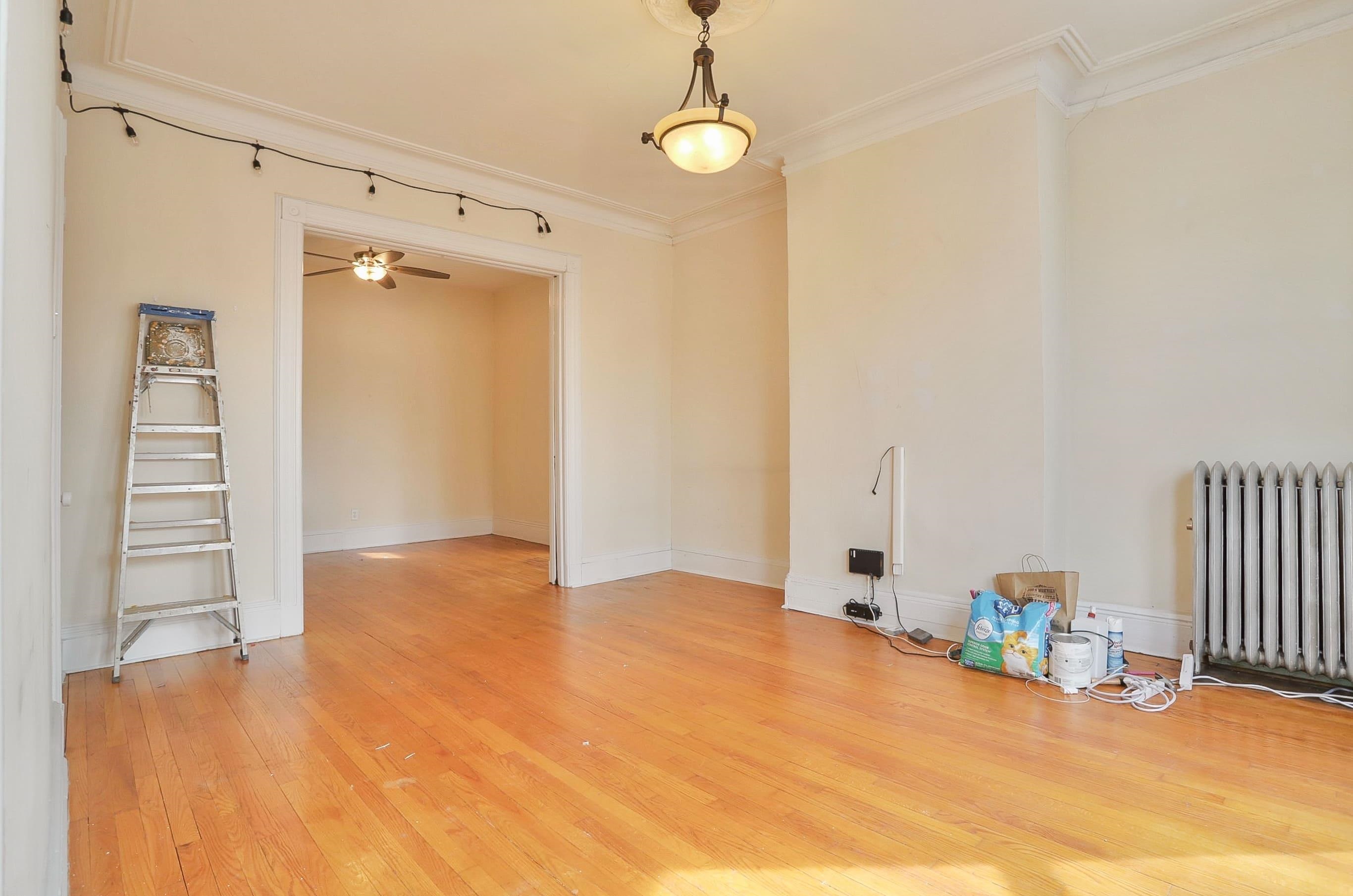 58 Prospect Street, Unit 2 Jersey City, NJ 07307 - Photo 5 of 26 a view of an empty room with a ceiling fan