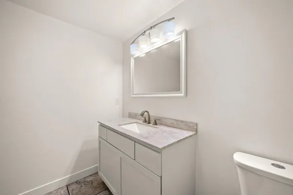 a bathroom with a sink and a toilet