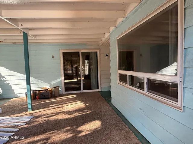 a view of a entryway of the house