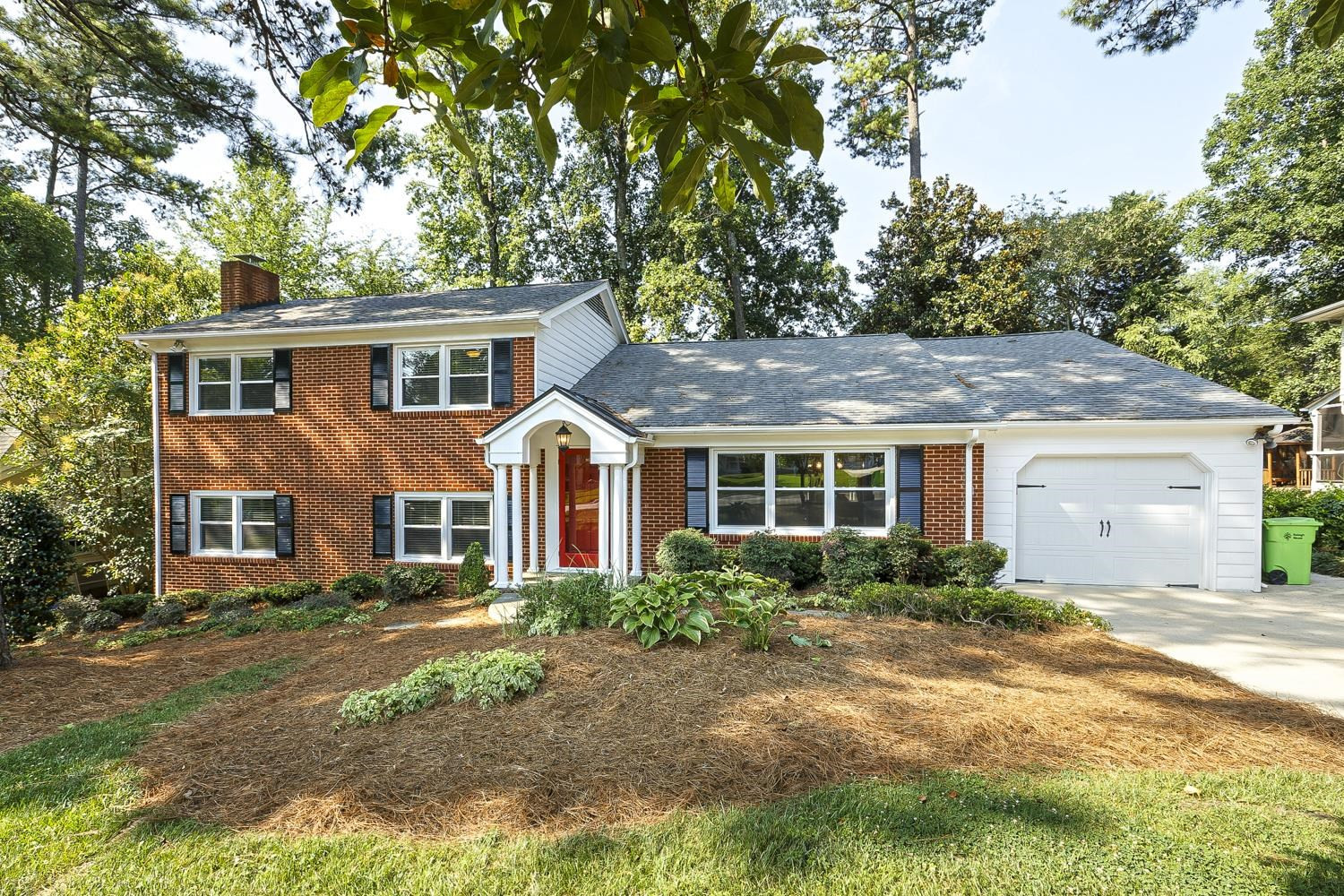 708 Dartmouth Road Raleigh, NC 27609 - Photo 1 of 15 Gorgeous Midtown split foyer plan close to NORTH HILLS - perfect for MULTIGENERATIONAL living! This 4 bed/3 full bath home has been painted on the interior and has NEW CARPET and GLEAMING HARDWOODS! Less than a mile to NORTH HILLS, I440. Exterior Front