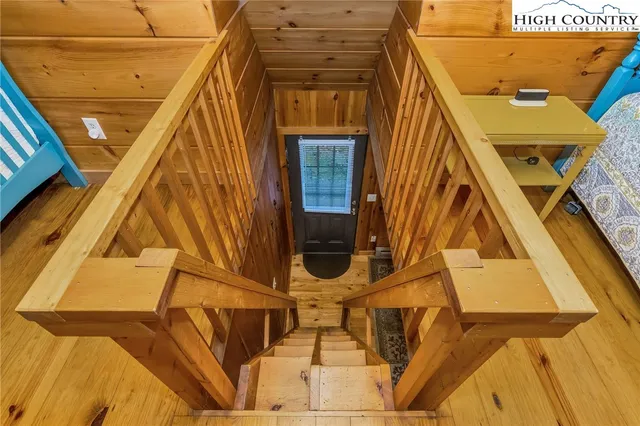 a view of a building with sitting area