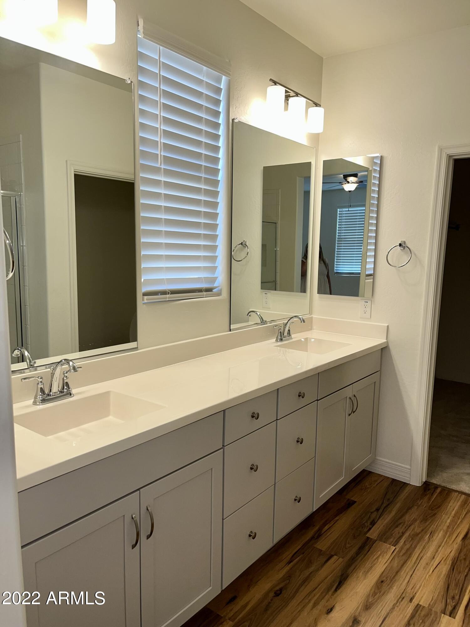 1737 East Hampton Lane Gilbert, AZ 85295 - Photo 4 of 15 a bathroom with double vanity sink and a mirror
