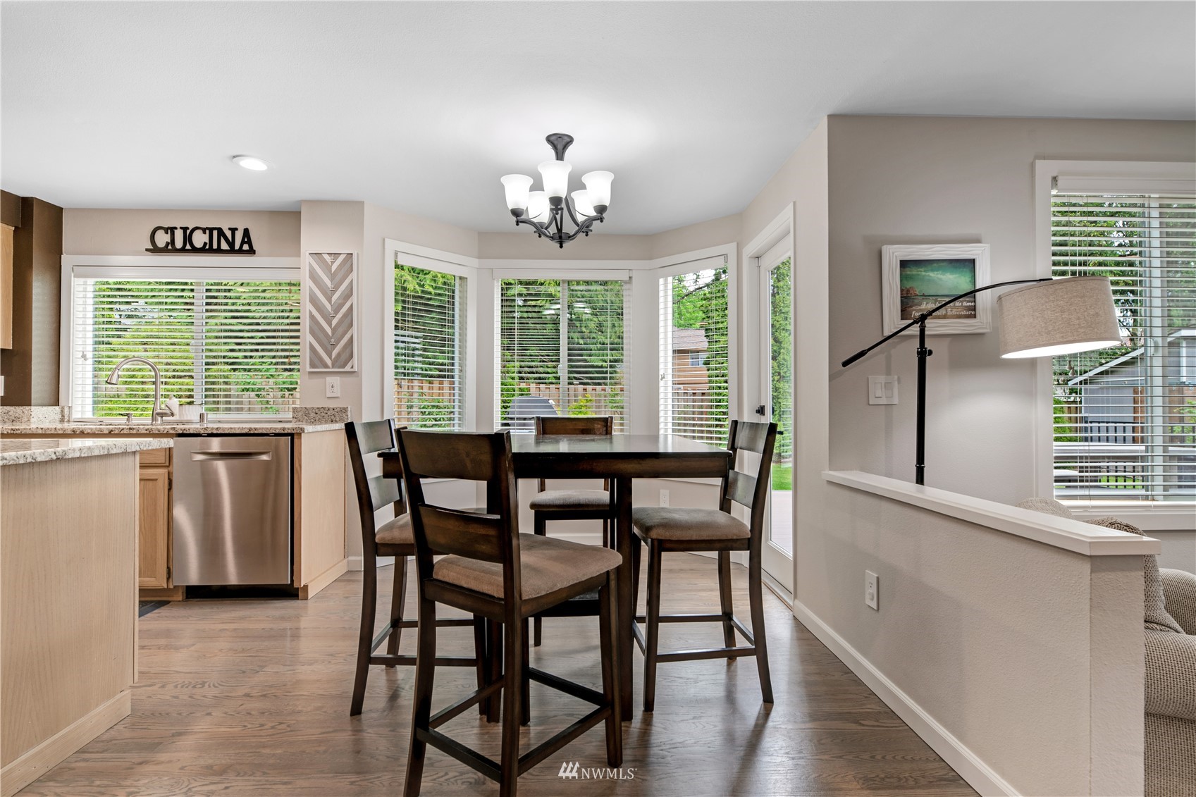 20909 33rd Avenue Southeast Bothell, WA 98021 - Photo 7 of 30 a view of a dining room with furniture window and outside view