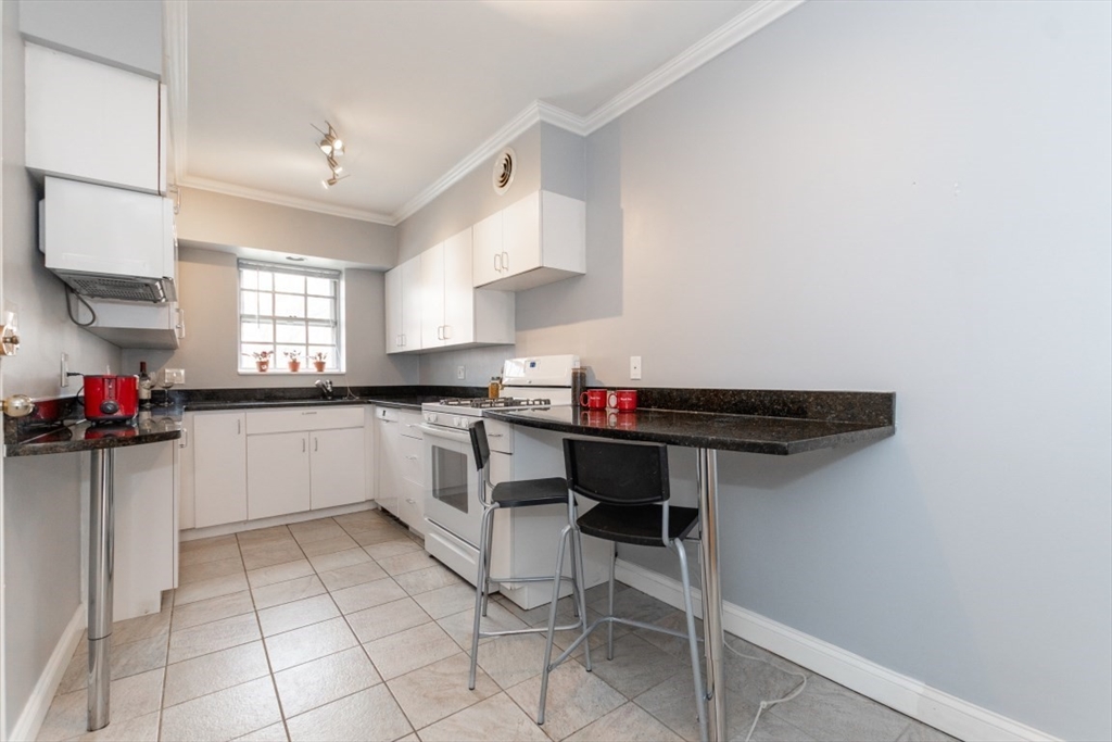 121 Lake Shore Road, Unit 2 Boston, MA 02135 - Photo 8 of 32 a kitchen with a sink cabinets and window