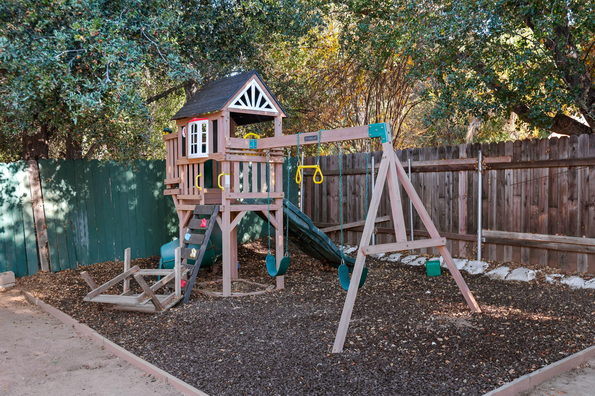 717 West Villanova Road Ojai, CA 93023 - Photo 28 of 34 a view of a wooden deck with a small yard and deck