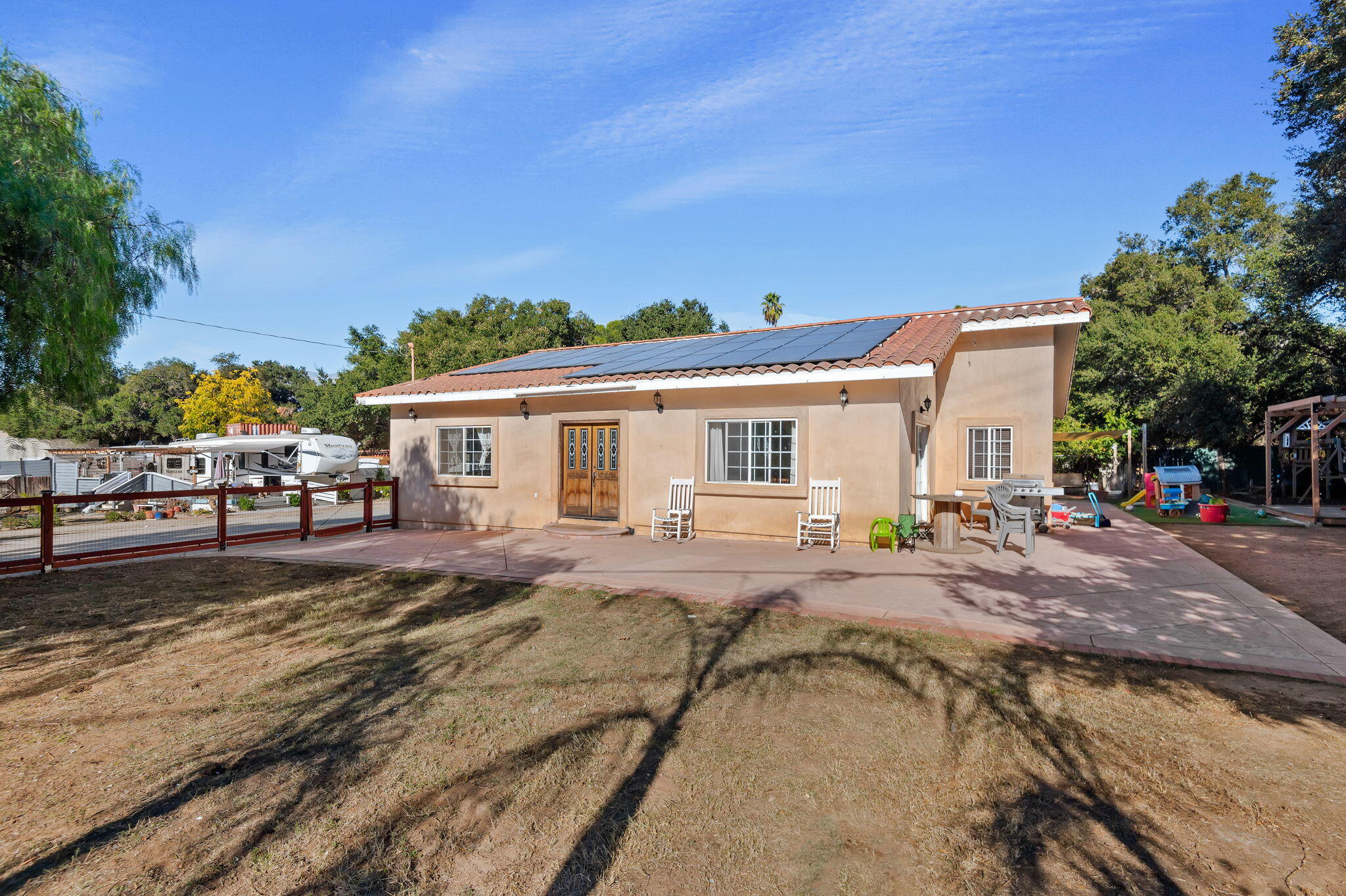 717 West Villanova Road Ojai, CA 93023 - Photo 5 of 34 a view of a house with backyard and sitting area