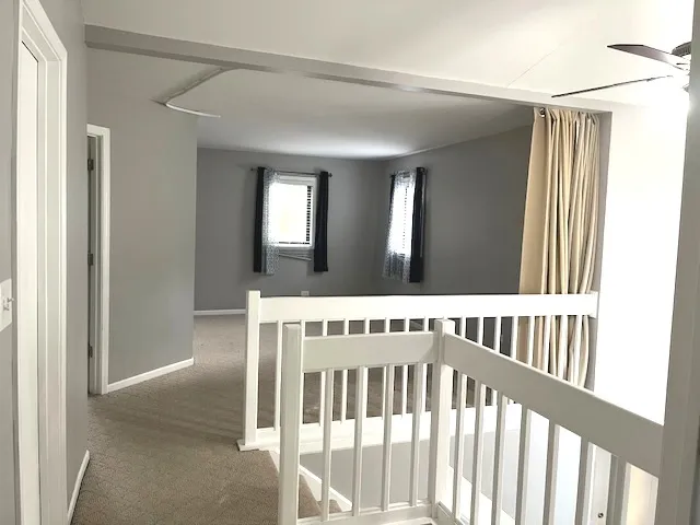 a view of a porch with a door