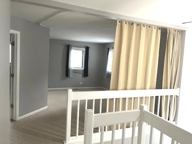 an empty room with a window