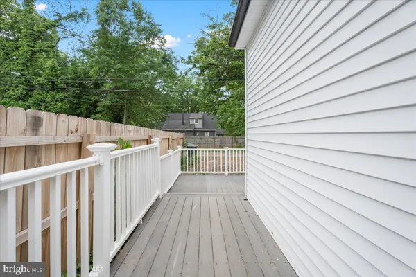 a view of wooden deck