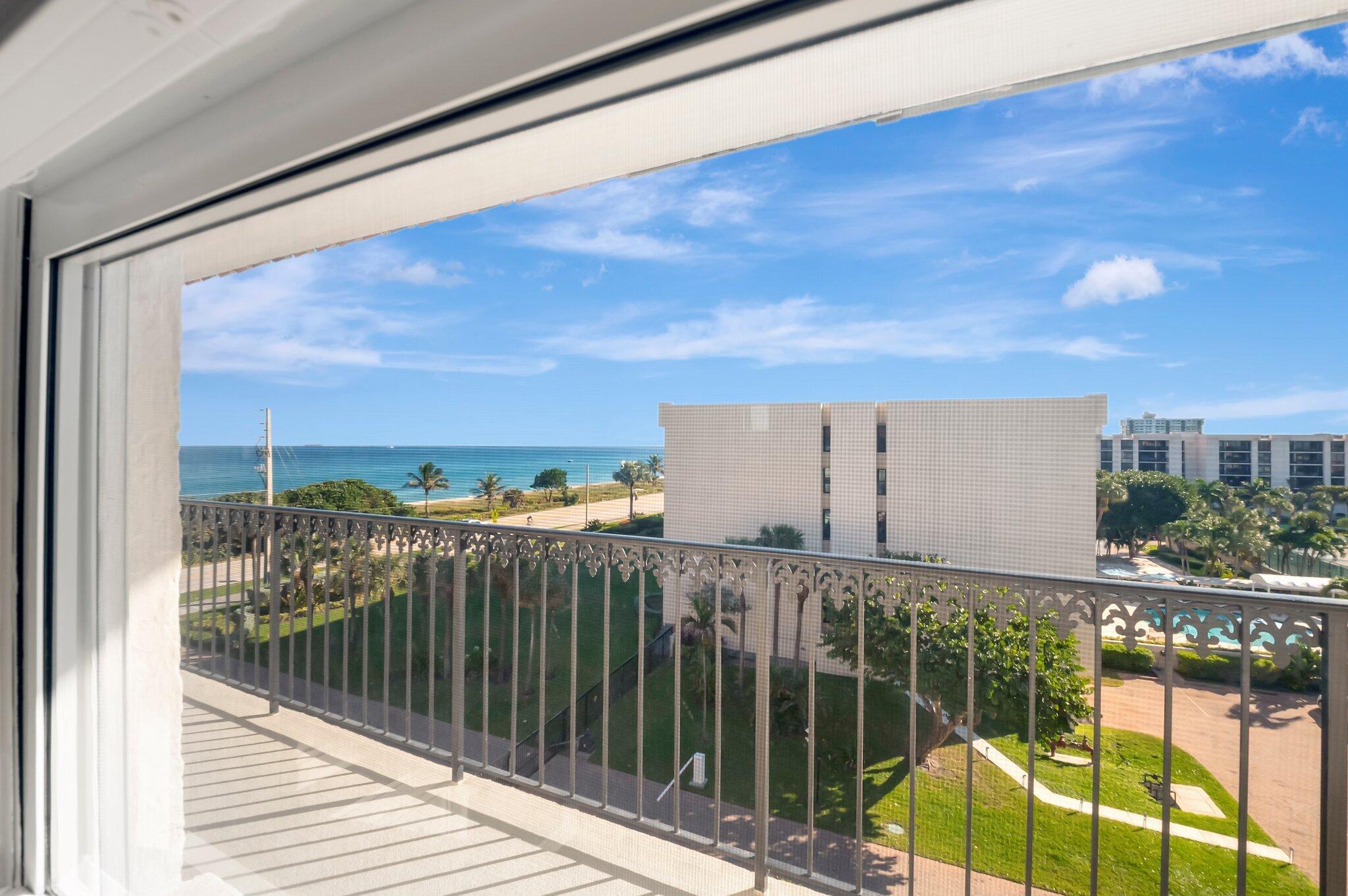 2871 North Ocean Boulevard, Unit D506 Boca Raton, FL 33431 - Photo 12 of 19 View from 2nd Bedroom