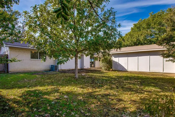 a big yard with tree s