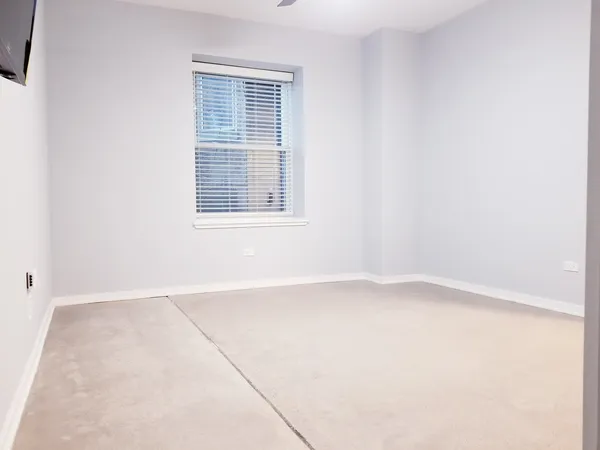 an empty room with a window