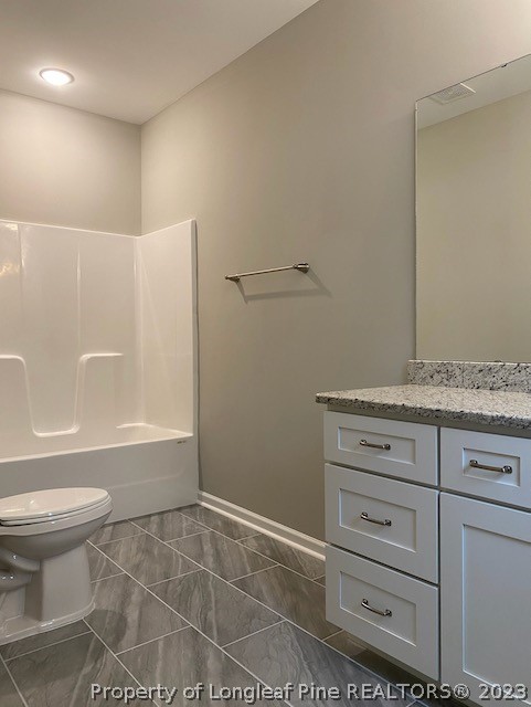 411 B & B Loop Road Raeford, NC 28376 - Photo 18 of 47 a bathroom with a granite countertop sink toilet and shower