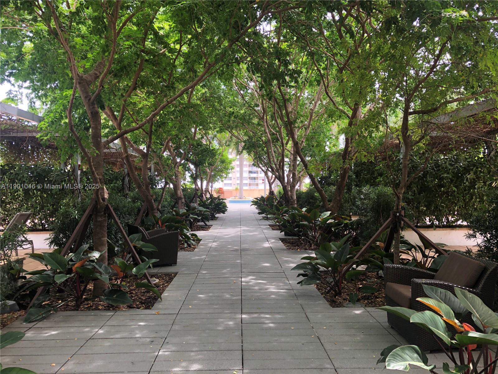 1435 Brickell Avenue, Unit 3506 Miami, FL 33131 - Photo 26 of 32 a view of a pathway with a tree