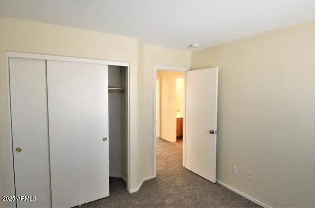 a view of a room with door