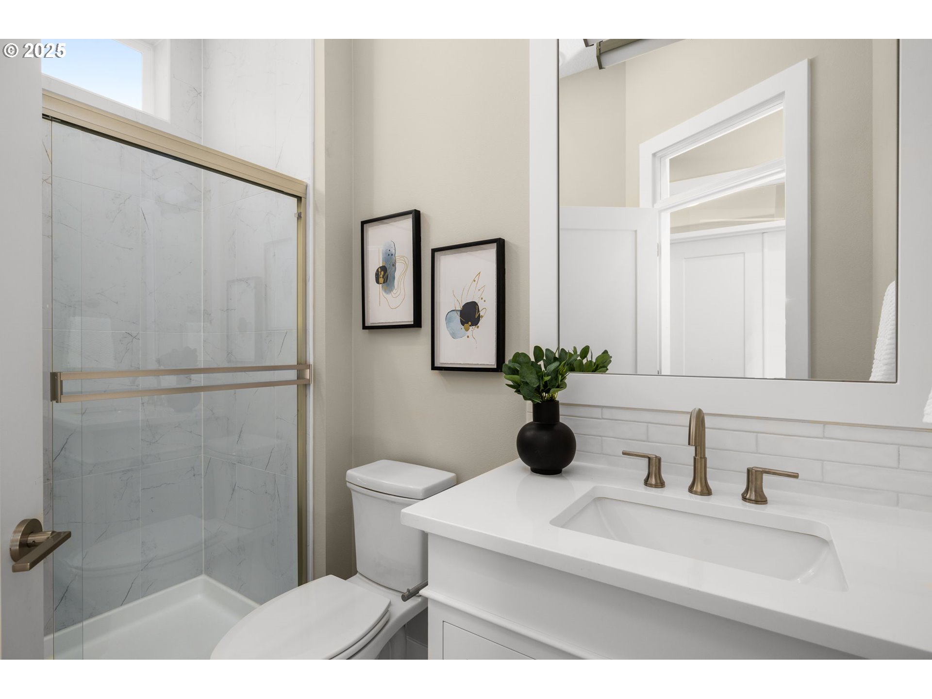 17839 Northwest Layla Drive, Unit LOT 12 Portland, OR 97229 - Photo 33 of 44 a bathroom with a sink and a mirror