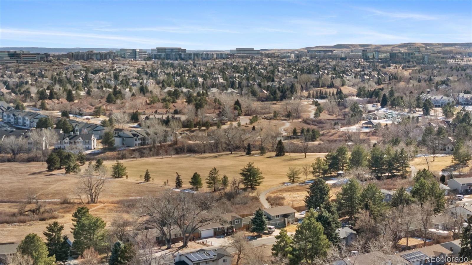 357 Saturn Place Lone Tree, CO 80124 - Photo 37 of 39 an aerial view of a city with lots of residential buildings