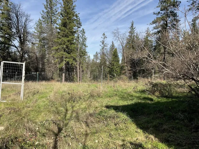 a view of a lake with a yard