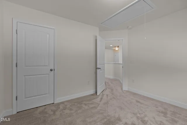 a view of outdoor space with trees all around