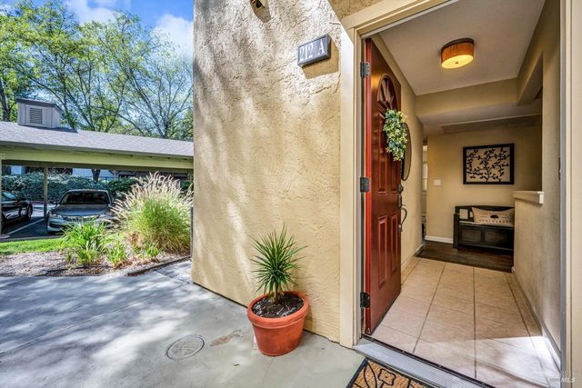 a view of a entryway door of the house