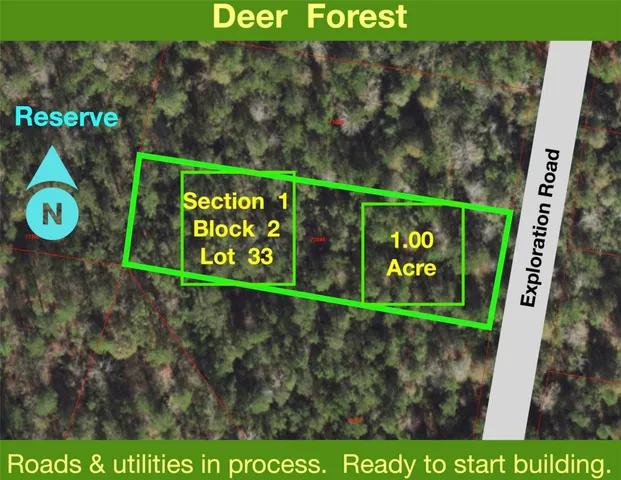 a view of outdoor space with signage and flags