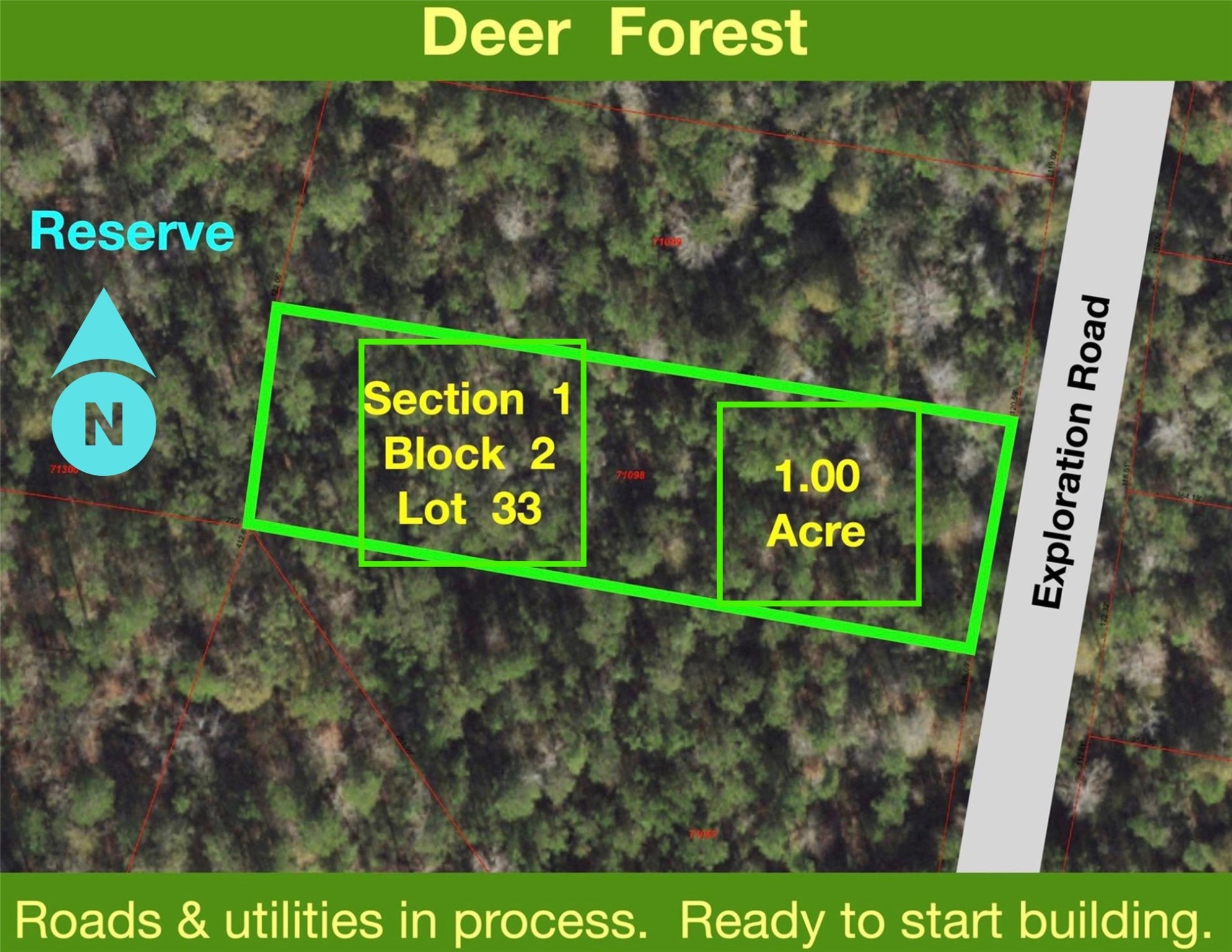 a view of outdoor space with signage and flags