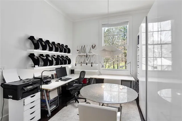 a kitchen with a cabinets and stove