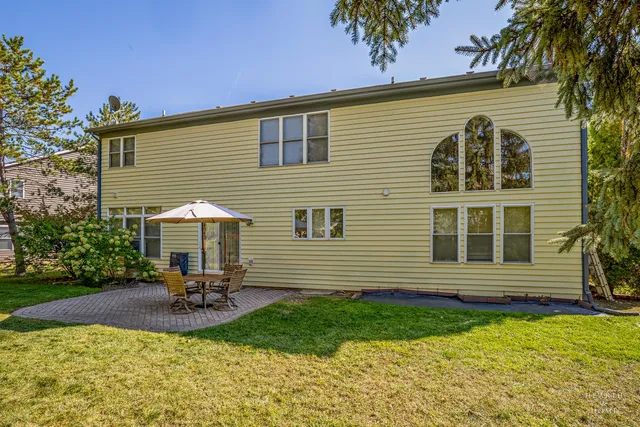 a view of a yard with an outdoor space