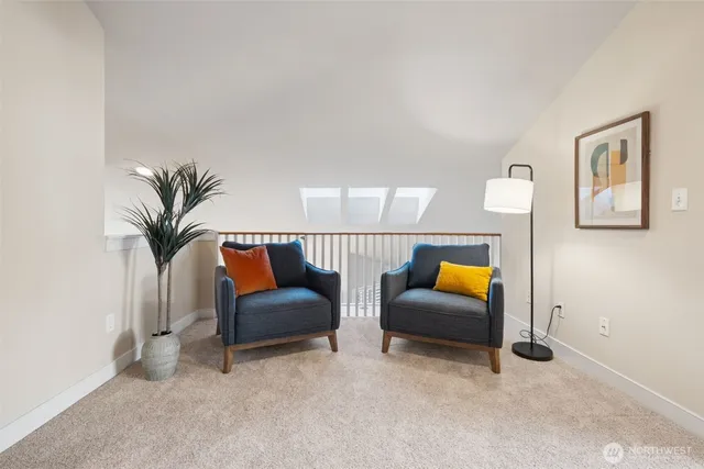 a living room with furniture and a couch