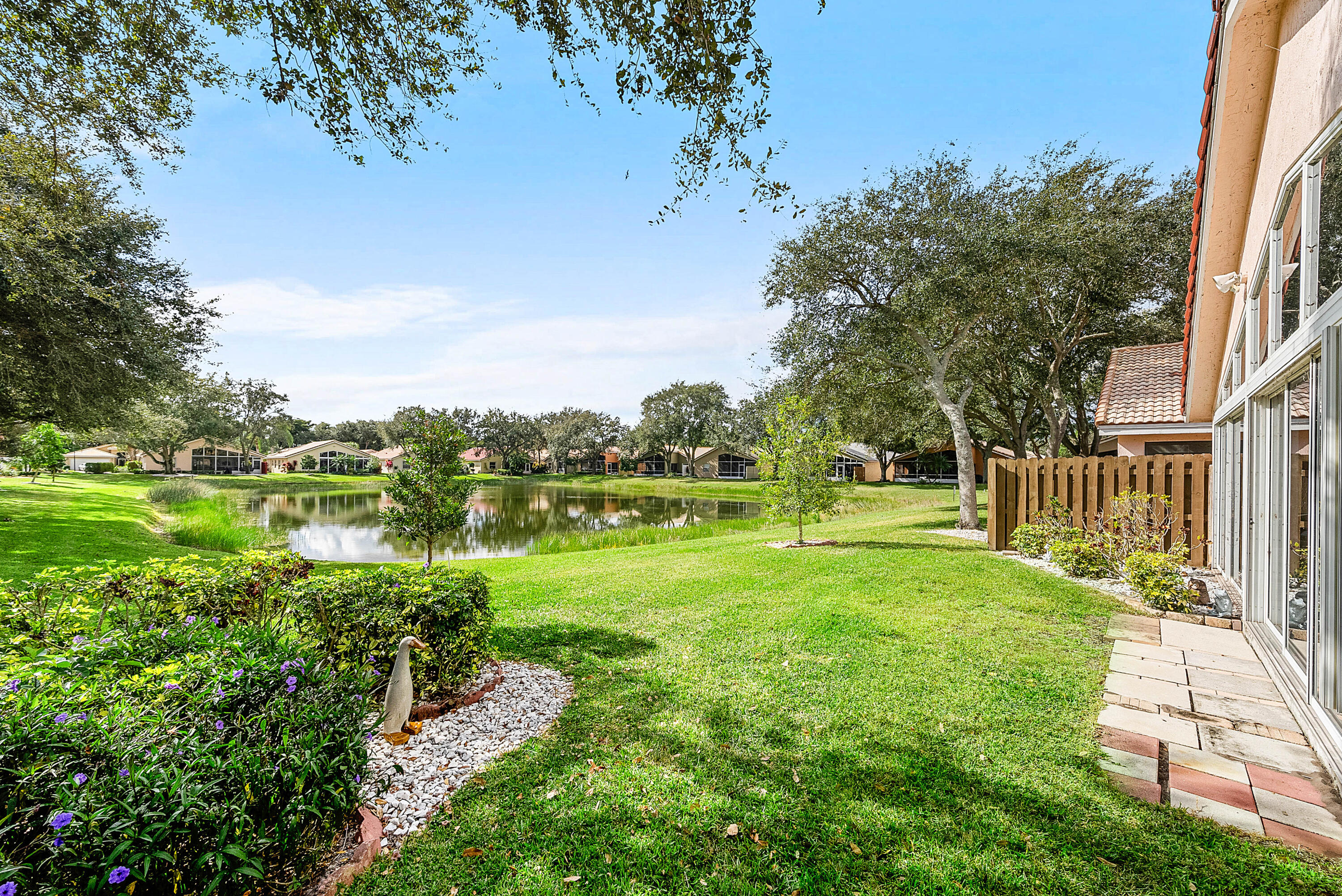 7304 Modena Drive Boynton Beach, FL 33437 - Photo 32 of 35 a view of a lake with a yard