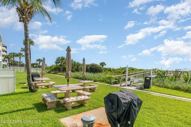 a view of a lake with big yard