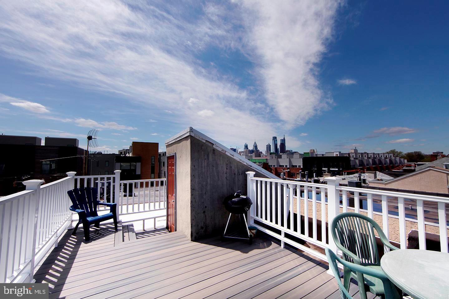 a view of a roof deck