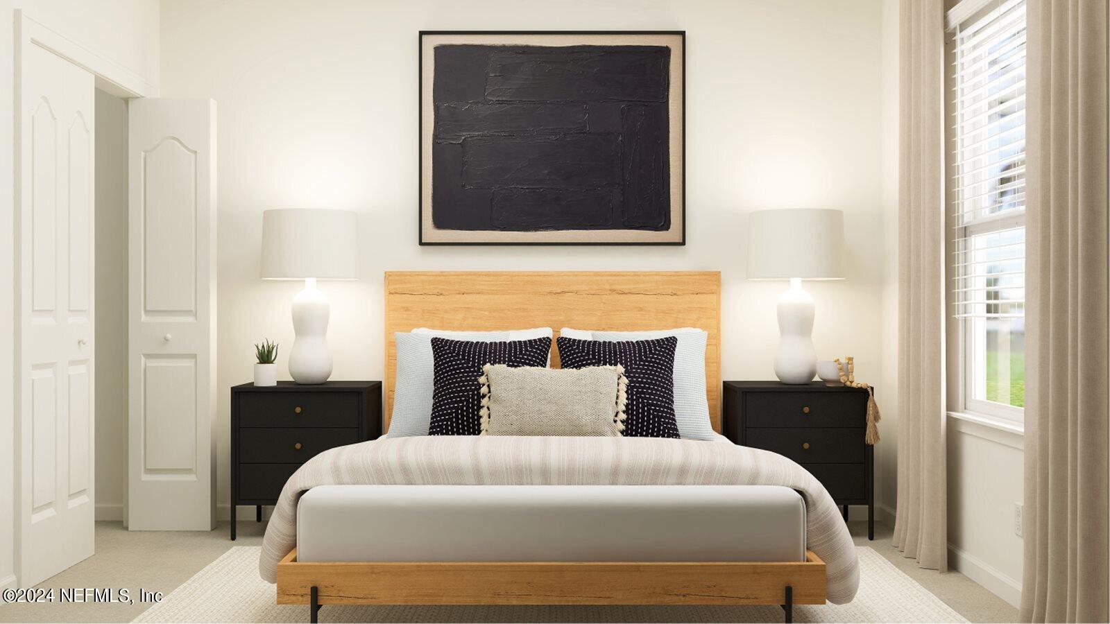 745 Lake Sinclair Street St. Augustine, FL 32084 - Photo 8 of 19 a bedroom with a bed and a closet