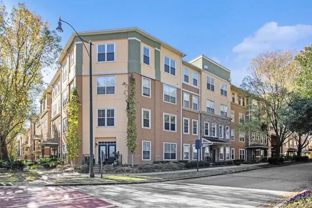 a front view of a building