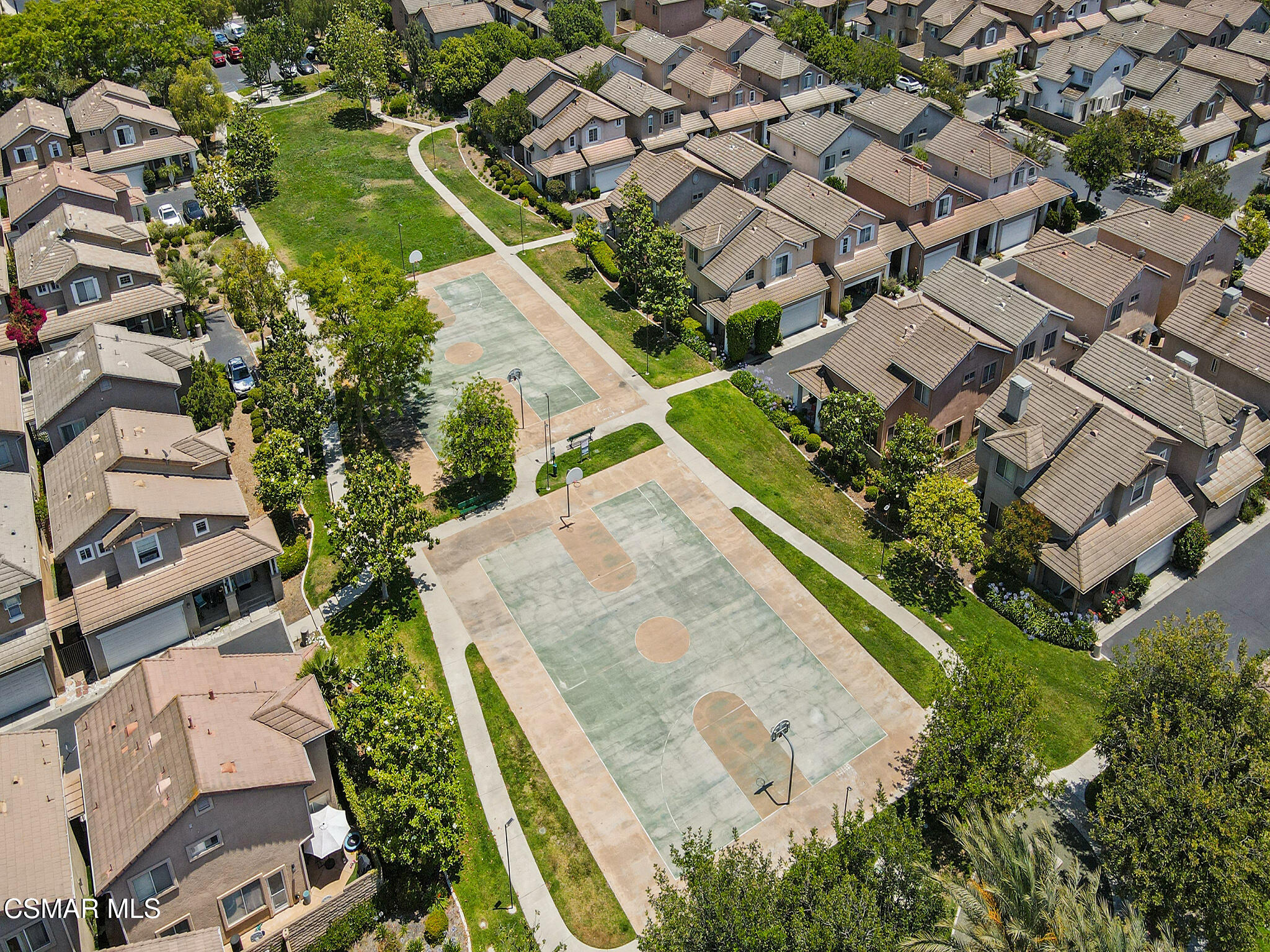 293 Springmist Lane Simi Valley, CA 93065 - Photo 44 of 50 an aerial view of residential houses with outdoor space