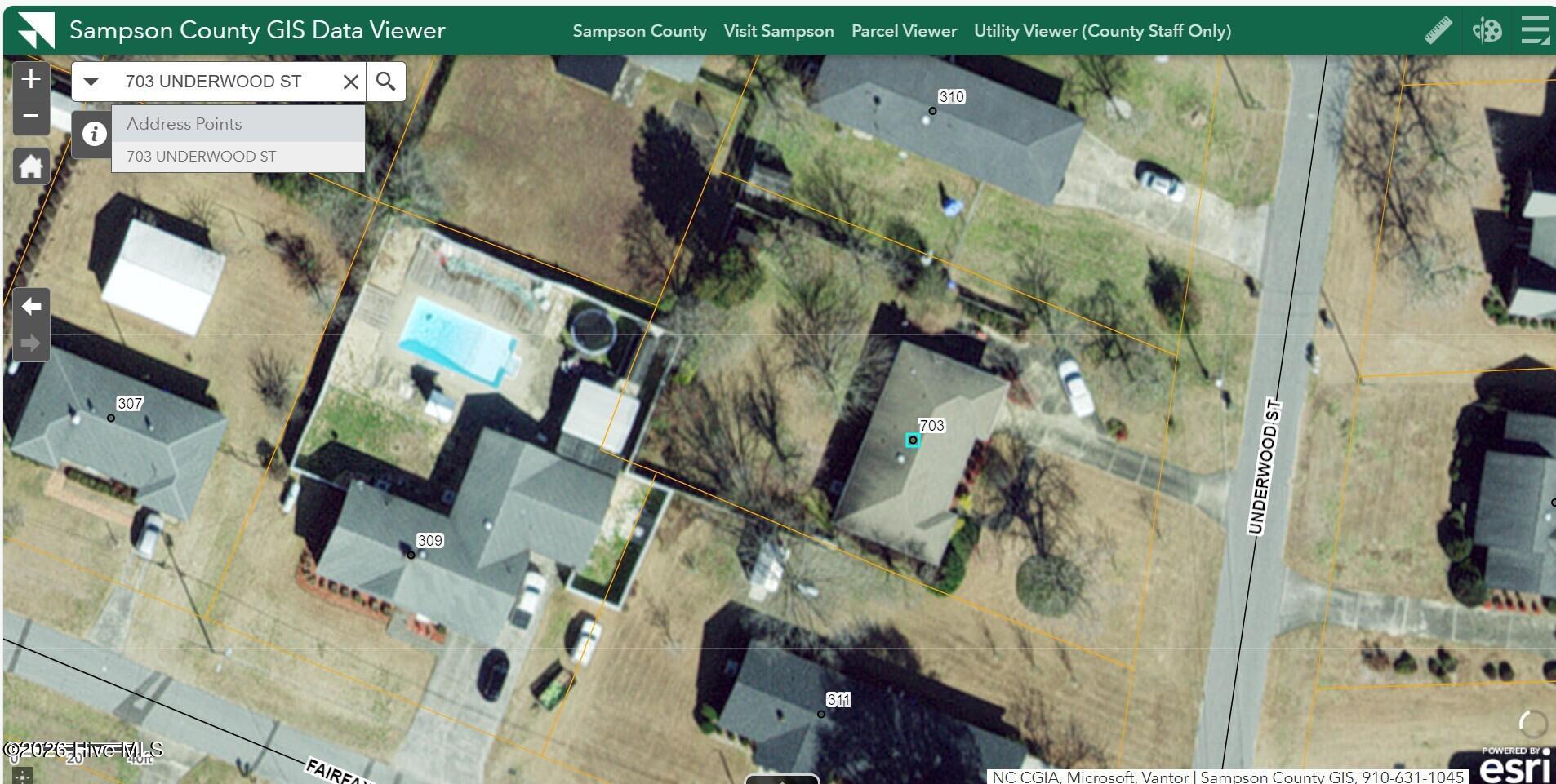 703 Underwood Street Clinton, NC 28328 - Photo 13 of 13 Sampson GIS 703 Underwood St