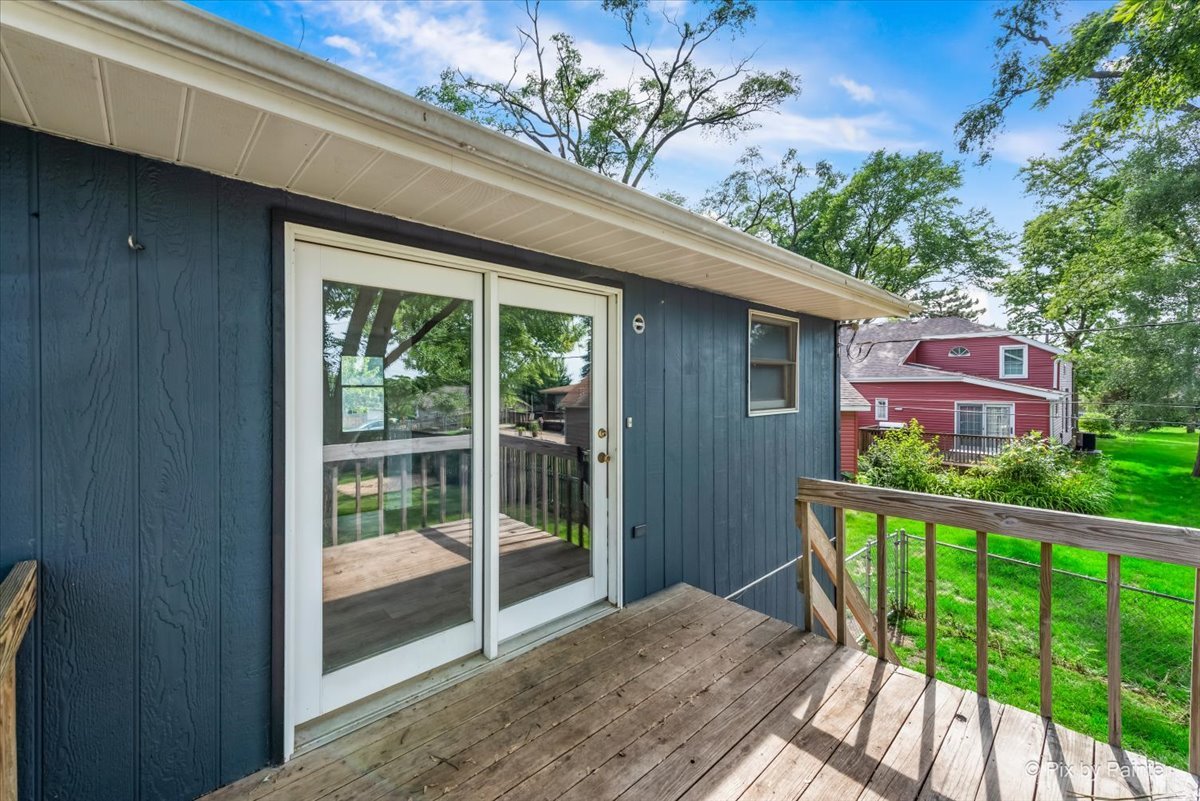 3 Deerpath Road Lake In The Hills, IL 60156 - Photo 22 of 27 a balcony view with a garden space