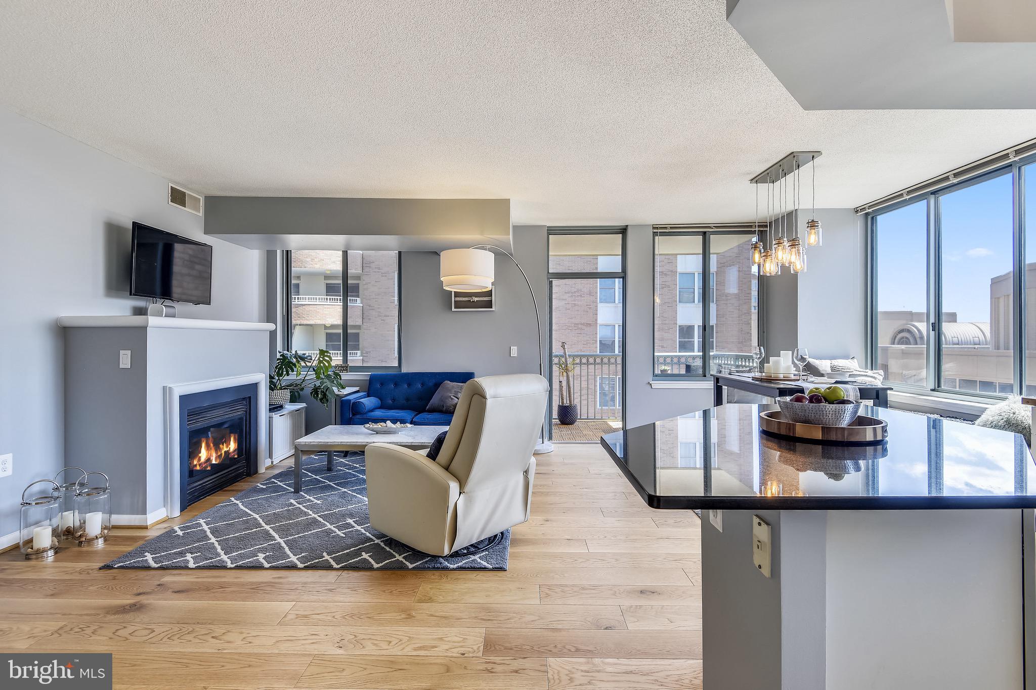 851 North Glebe Road, Unit 1505 Arlington, VA 22203 - Photo 82 of 85 Living Room w/ Open Floor Plan and Large Windows