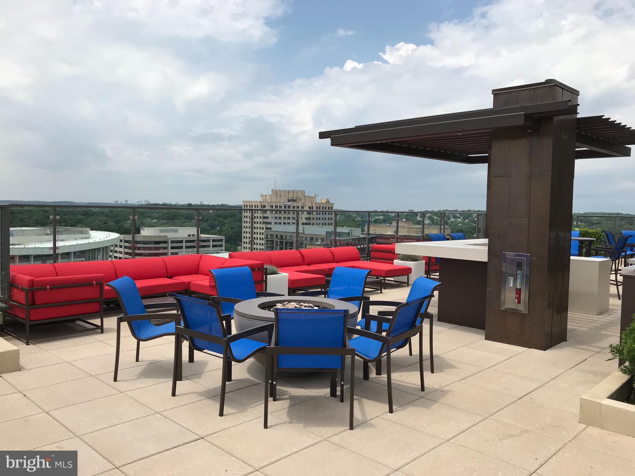 851 North Glebe Road, Unit 1505 Arlington, VA 22203 - Photo 50 of 85 Rooftop Lounge Fire Pit