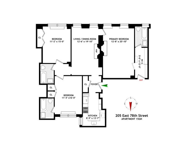 $1,995,000 | 205 East 78th Street, Unit 15GH | Upper East Side