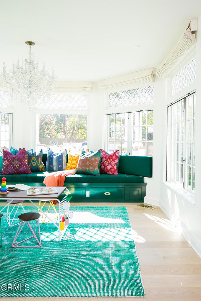 233 Hillside Road South Pasadena, CA 91030 - Photo 33 of 64 a living room filled with furniture and a floor to ceiling window