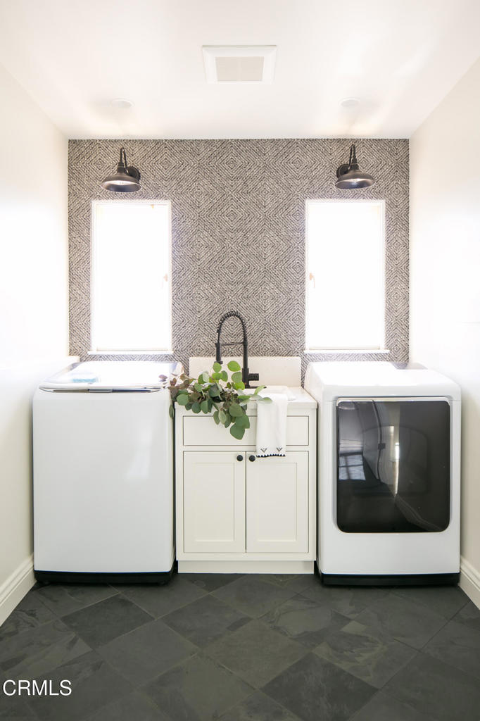 233 Hillside Road South Pasadena, CA 91030 - Photo 51 of 64 a utility room with a sink a washer and dryer