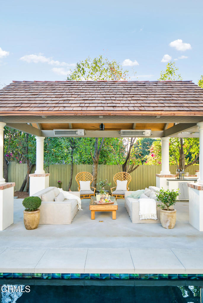 233 Hillside Road South Pasadena, CA 91030 - Photo 56 of 64 a outdoor living space with furniture and garden view
