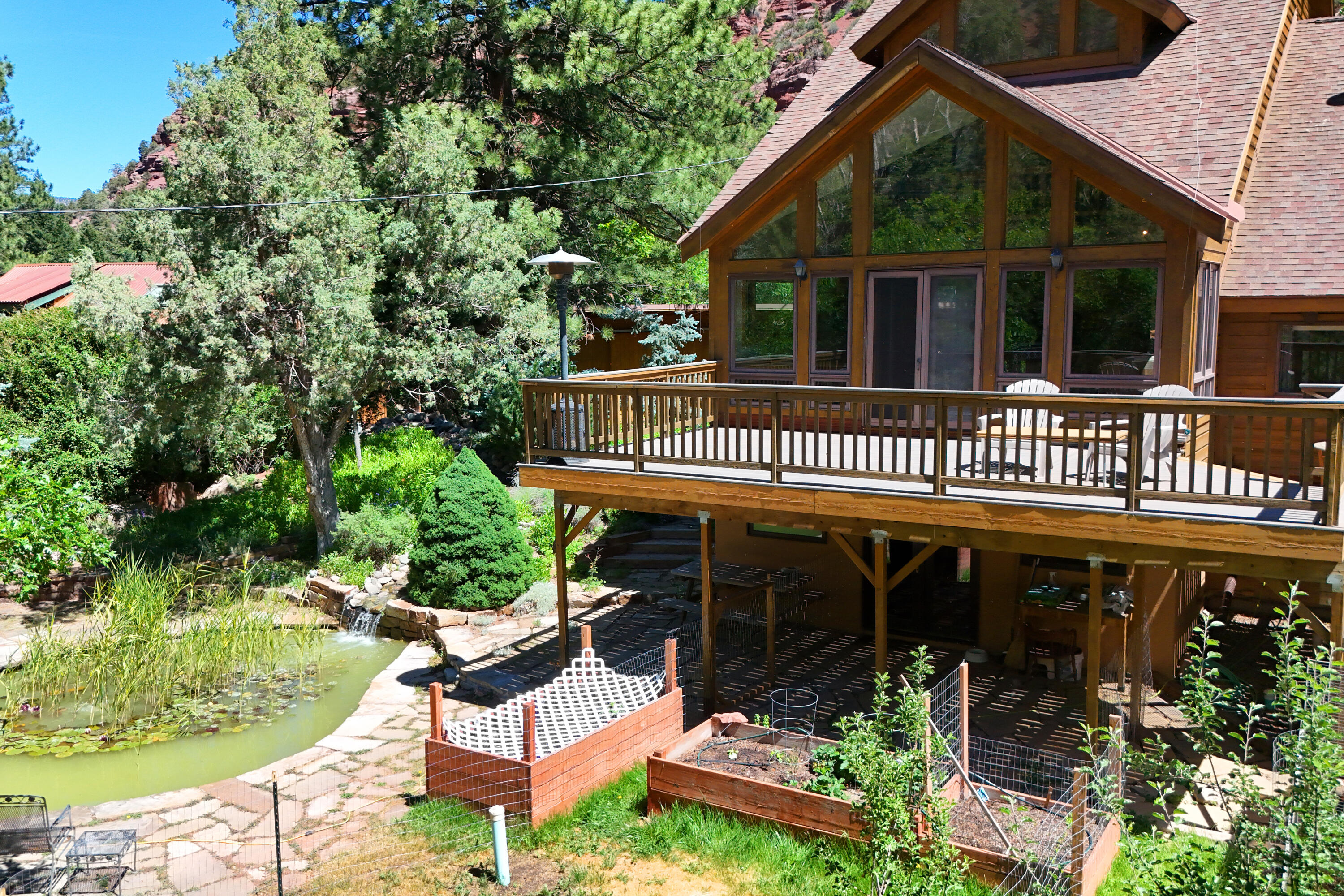92 Trunk Road Placerville, CO 81430 - Photo 4 of 27 3 - A-frame facade, upper deck, lily pad