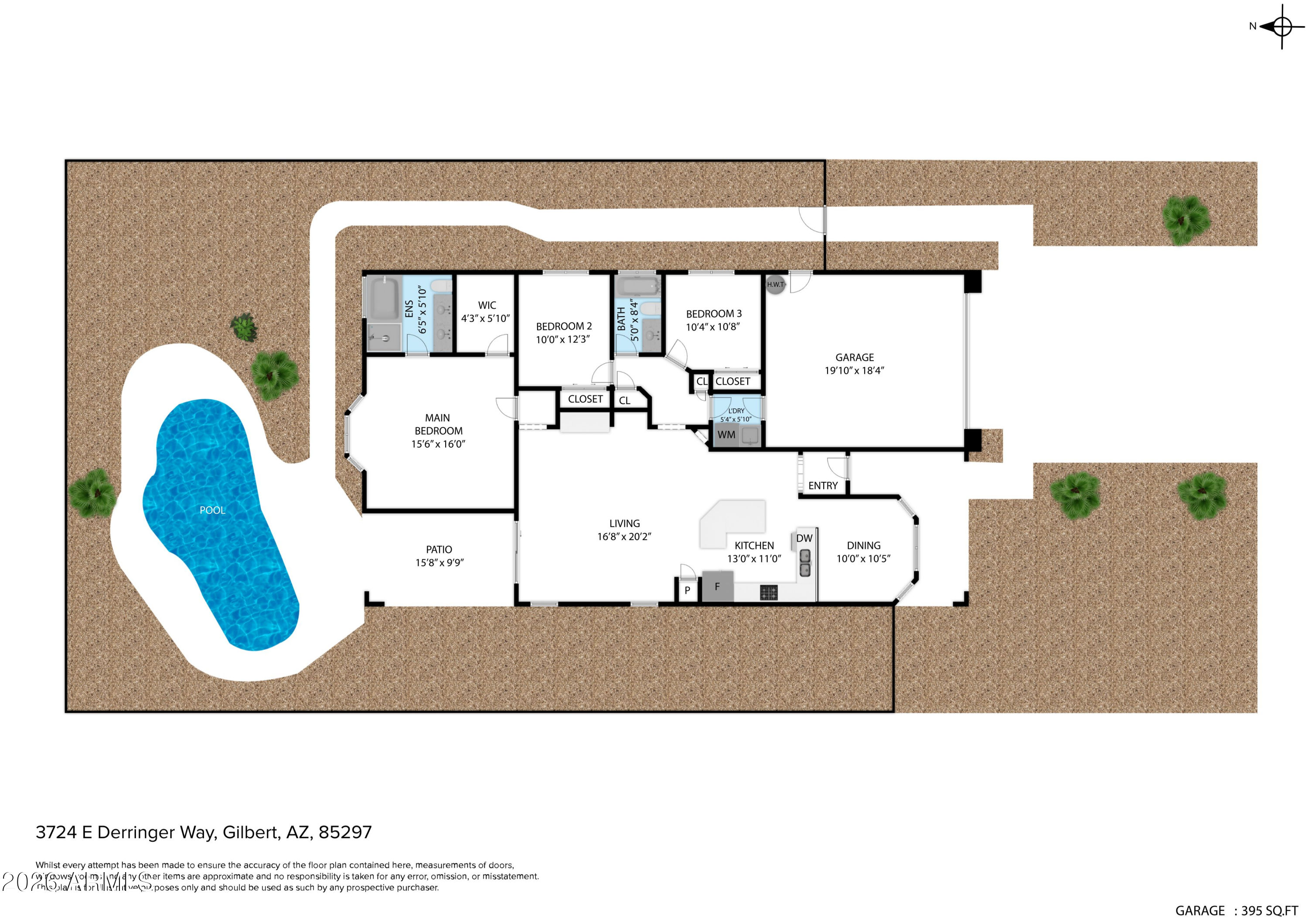 3724 East Derringer Way Gilbert, AZ 85297 - Photo 45 of 45 a picture of a floor plan