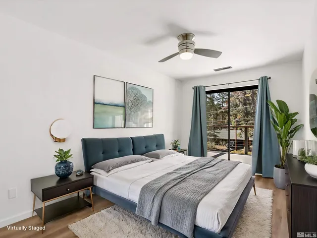 a view of backyard with large trees